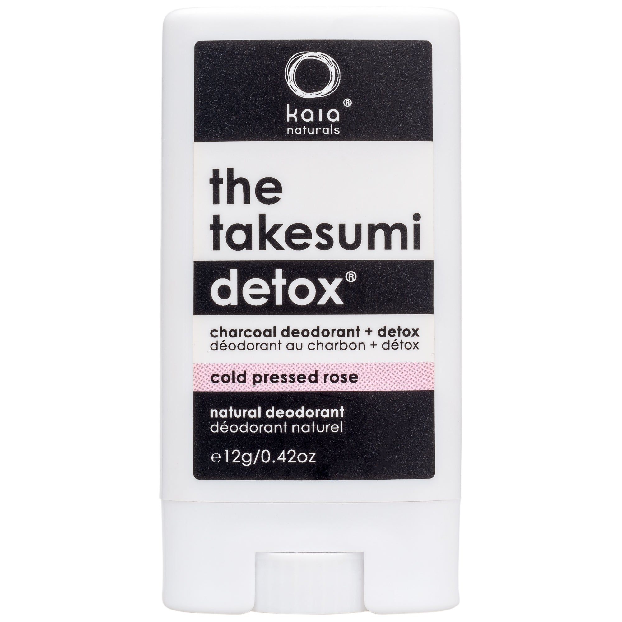 The Takesumi Detox Charcoal Deodorant and Detox Cold Pressed Rose - Travel